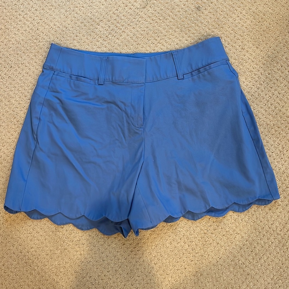 EUC Lane Bryant scallop shorts blue 14